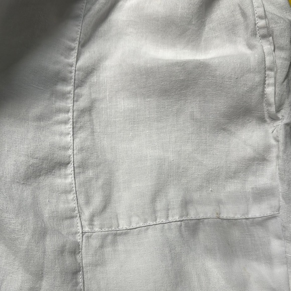 Eileen Fisher 100% Organic Linen Elastic Waist Pull On White Pants Women’s XL - Picture 10 of 16